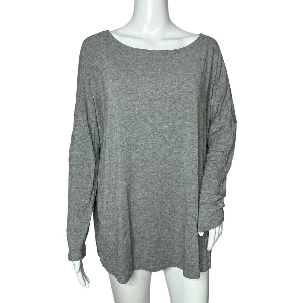 Shannon Passero Shirt Womens Small Gray Oversized Tunic Top Neutral Minimalist